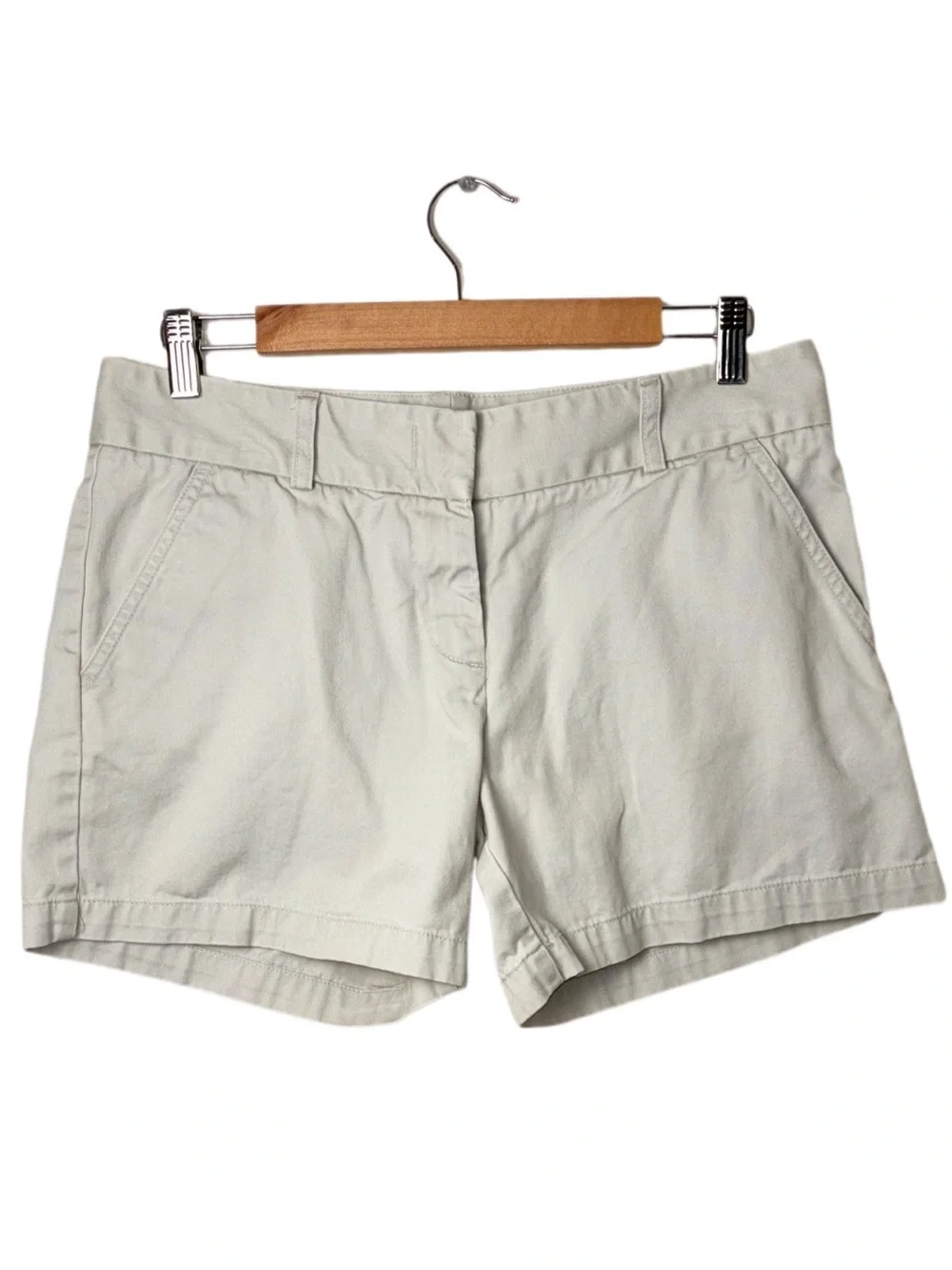 J.Crew City Fit Chino Short Women’s Size 8 Low Fit Classic Cotton Shorts In Tan
